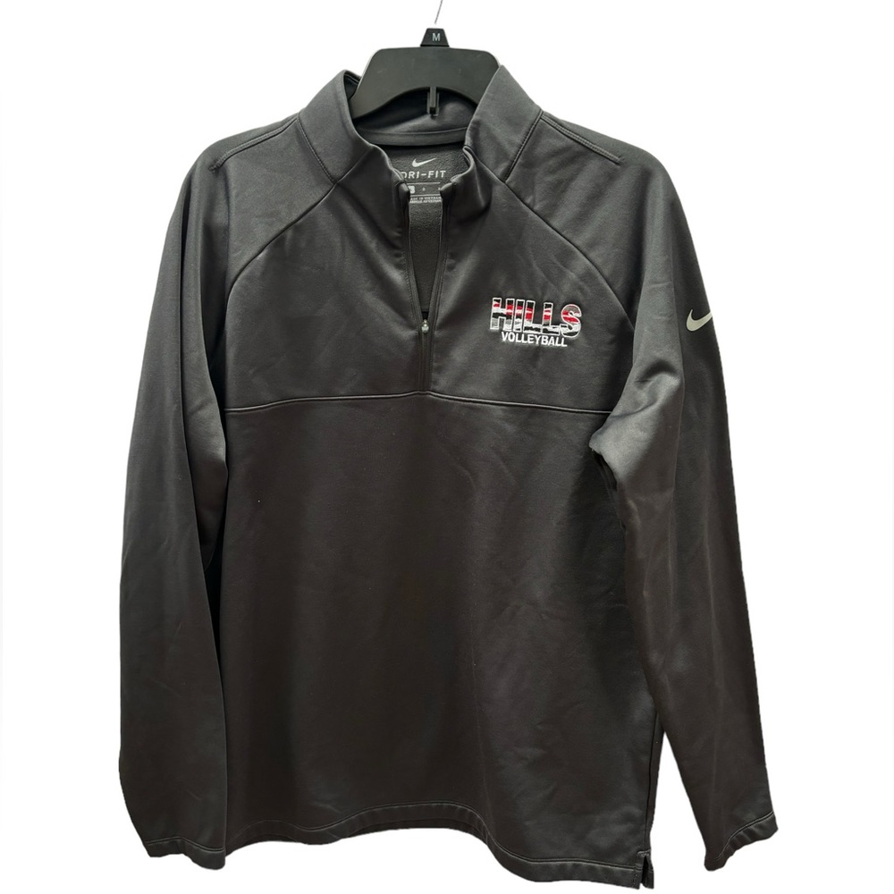 Nike Men’s‎ Dri-Fit Dark Gray 1/4 Zip Pull Over Size Large
